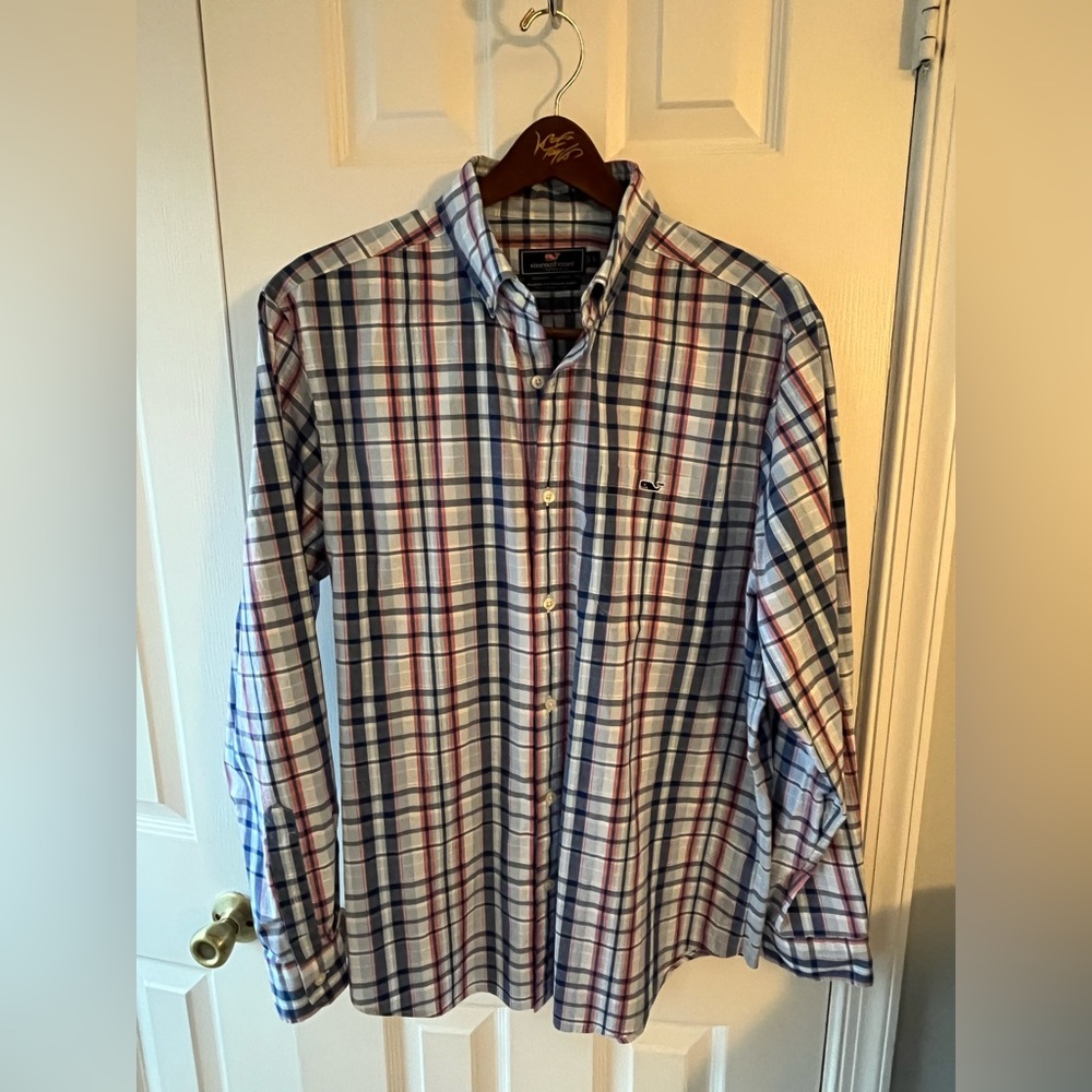 Vineyard Vines Long Sleeve Button Down Plaid Oxford